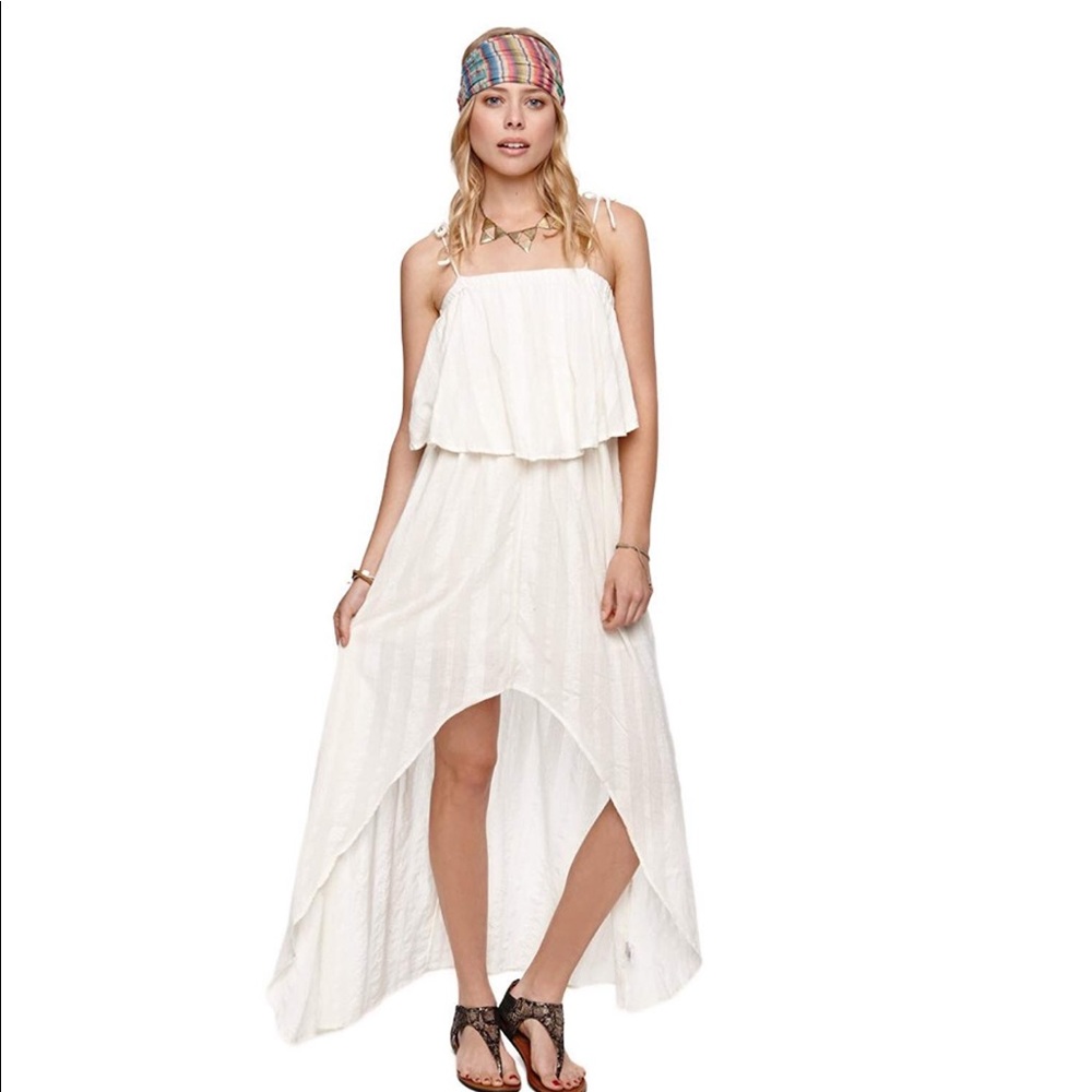 RVCA || White Luck Now Hi-Low Dress